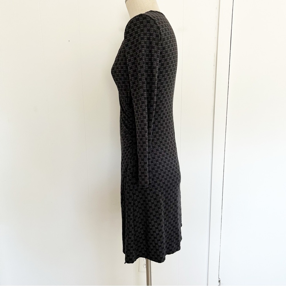 Lisa Bayne Women’s 3D Knit Art to Wear Asymmetrical Faux Wrap Dress XS - Picture 2 of 7
